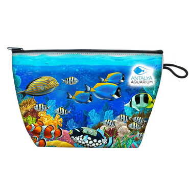 Aquapark Themed Customised PVC Hooded Purse 145x220x70 mm - Thumbnail