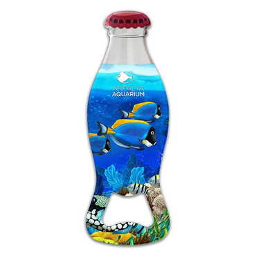 Aquapark Themed Customised Uv Printed Coca Cola Bottle Shape Plastic Base Bottle Opener 42x120 mm - Thumbnail