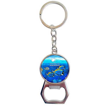 Myros - Aquapark Themed Metal Keychain With Opener 35x120 mm