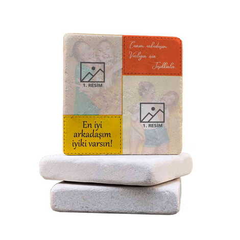 Friend Themed Customised Stone Coaster 100x100 mm - 4