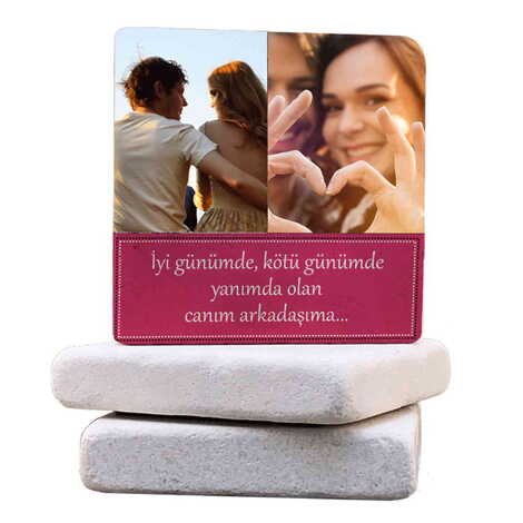 Friend Themed Customised Stone Coaster 100x100 mm - 1