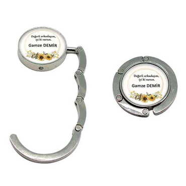 Friend Themed Metal Folding Purse Hook For Table 45 mm
