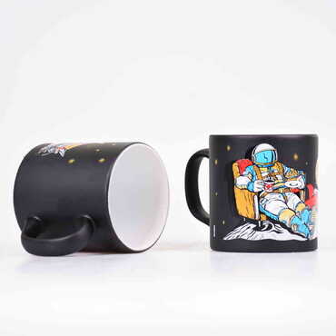 Astronaut Themed Ceramic Custom Printed Mug - Thumbnail