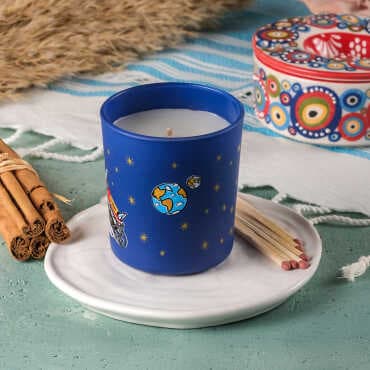 Astronaut Themed Glass Candle Jar - 4