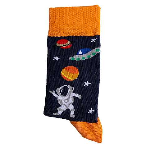 Astronot Temalı Desenli Soket Çorap - 1