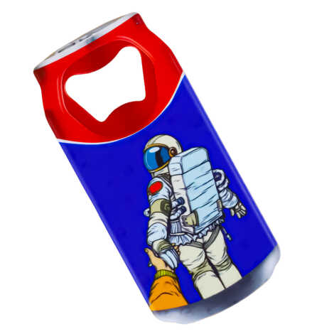Astronot Temalı Myros Teneke Kutu Açacak Magnet 43x80 mm - 2