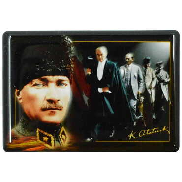 Toptan Atatürk Temalı Myros Dikdörtgen Magnet 80x55 mm - Thumbnail