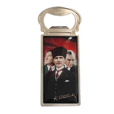 Toptan Atatürk Temalı Myros Metal Açacak Magnet 33x90 mm - Thumbnail