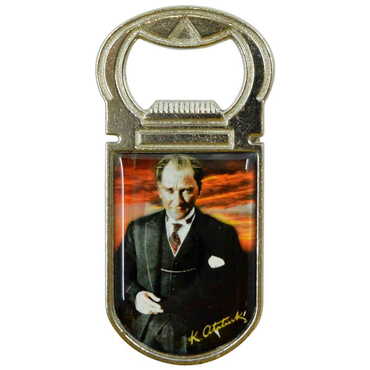Myros - Atatürk Temalı Myros Metal Açacak Magnet 40x95 mm