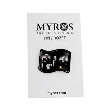 Atatürk Themed Myros Metal Flag Pin 25x20 mm