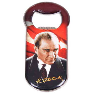 Toptan Atatürk Temalı Myros Metal Klasik Açacak Magnet 90x45 mm - Thumbnail