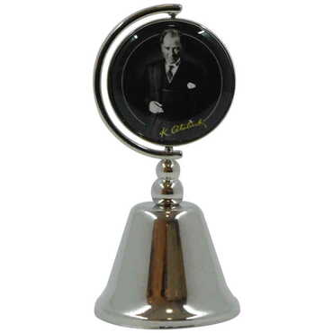 Myros - Atatürk Temalı Myros Metal Yuvarlak Çan 44x90 mm