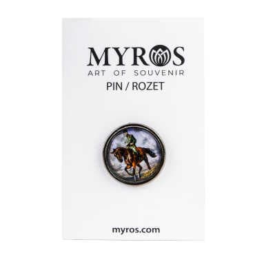 Atatürk Themed Myros Metal Round Badge 18 mm - 3