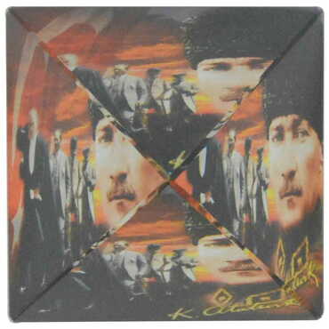 Ataturk Themed Pyramid Paperweight 6 Cm - Standart - 4