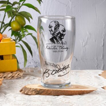 Ataturk Themed Beer Glass - Thumbnail