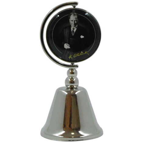 Ataturk Themed Collectible Souvenir Metal Bell 44x90 mm