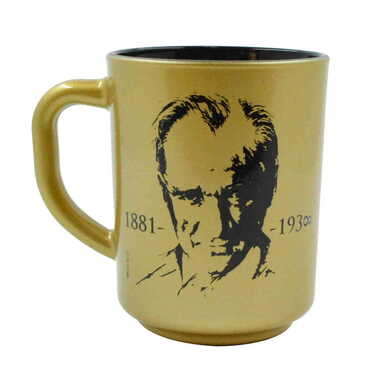 Myros - Ataturk Themed Colored and Printed Glass Mug