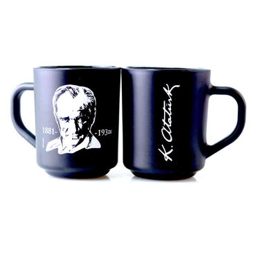 Myros - Ataturk Themed Colored Glass Mug