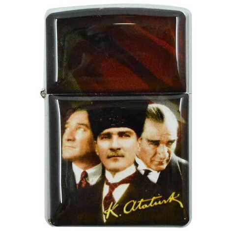 Ataturk Themed Custom Printed Metal Gasoline Lighter