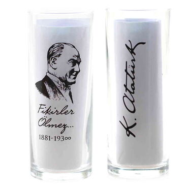 Ataturk Themed Custom Printed Raki-Ouzo Glass - Thumbnail