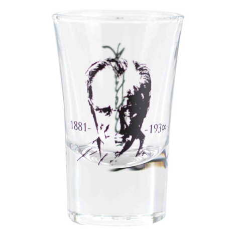 Ataturk Themed Custom Printed Shot Glass 45x70 mm