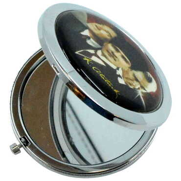 Ataturk Themed Customised Metal Epoxy Travel Make Up Compact Mirror 70x11 mm - Thumbnail