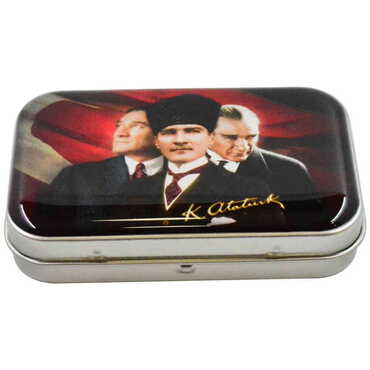 Ataturk Themed Customised Metal Sewing Kit 63x44x17 mm - Thumbnail