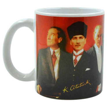 Ataturk Themed Customised Porcelain Souvenir Travel Mug 80x95 mm - Thumbnail