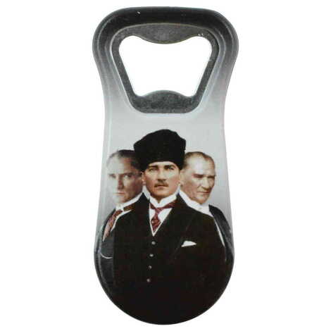 Ataturk Themed Customised Uv Printed Plastic Base Plastic Base Bottle Opener 95x43 mm