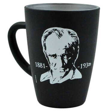 Myros - Ataturk Themed Duo Colored and Printed Glass Mug