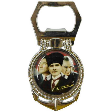 Ataturk Themed Metal Anchor Magnetic Opener 40x75 mm