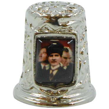 Ataturk Themed Metal Thimble 20X25 mm - Thumbnail