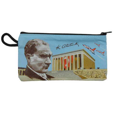 Ataturk Themed Turkish Woven Wallet 183x97x8 mm