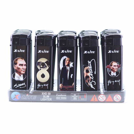 Ataturk Themed UV Plastic White Printed Lighter