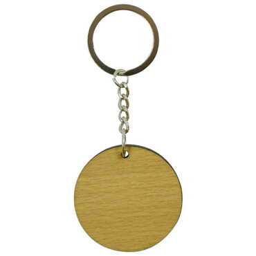 Ataturk Themed Wooden Custom Printed Wooden Keyring - Thumbnail