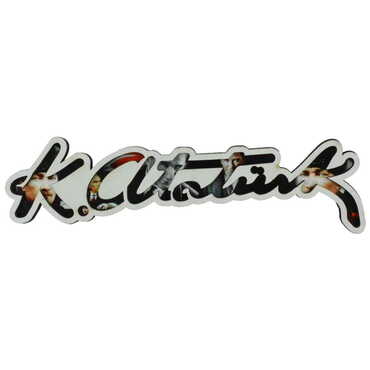 Ataturk Themed Wooden Customised City Name Letter Souvenir Fridge Magnet - Thumbnail