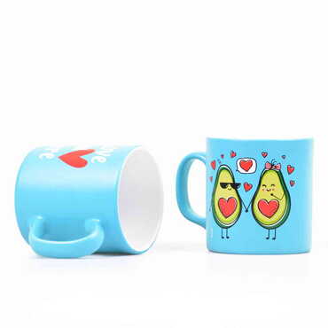 Avocado Themed Ceramic Custom Printed Mug - Thumbnail