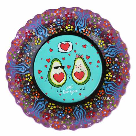 Avocado Themed Myros Ceramic Picture Plate 18 cm - 1