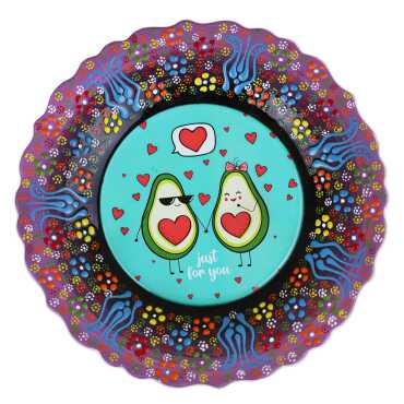 Avocado Themed Myros Ceramic Picture Plate 18 cm - 3