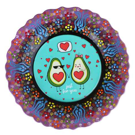 Avocado Themed Myros Ceramic Picture Plate 18 cm - 3