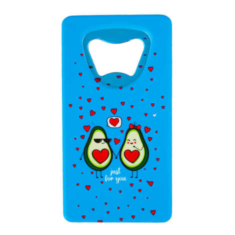 Avocado Themed UV Printed Rectangular Bottle Opener - 1