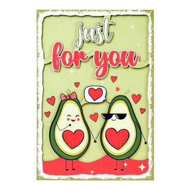 Avocado Themed Wooden Customised Door Sign Board 200x290 Mm