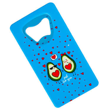 Avocado Themed UV Printed Rectangular Bottle Opener - Standart - 2