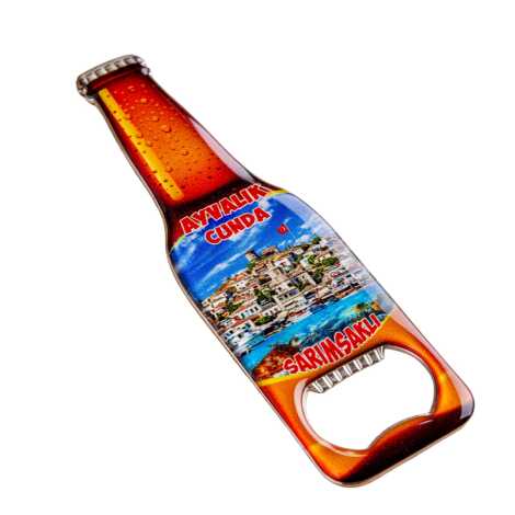 Ayvalık Bölgesi Temalı Myros Metal Yunus Açacak Magnet 102x67 mm - 2
