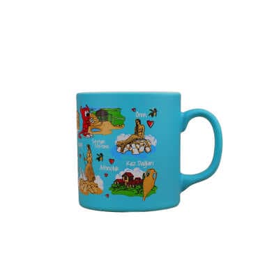 Ayvalik Region Themed Customised Serigraphy Printed Ceramic Mug 82x90 mm - 25