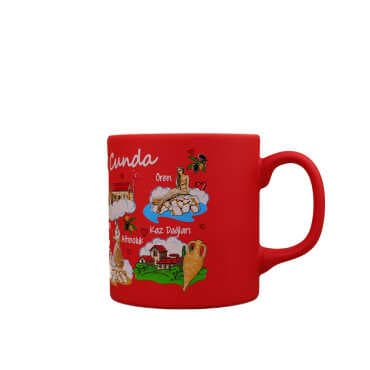 Ayvalik Region Themed Customised Serigraphy Printed Ceramic Mug 82x90 mm - 20