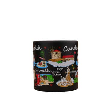Ayvalik Region Themed Customised Serigraphy Printed Ceramic Mug 82x90 mm - 10