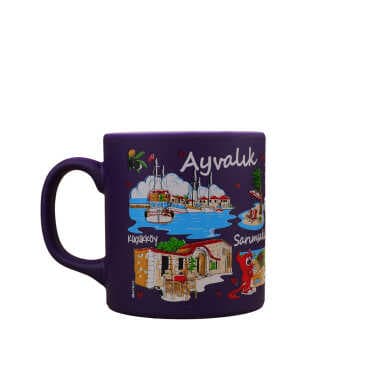 Ayvalik Region Themed Customised Serigraphy Printed Ceramic Mug 82x90 mm - 7