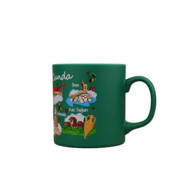 Ayvalik Region Themed Customised Serigraphy Printed Ceramic Mug 82x90 mm - 18