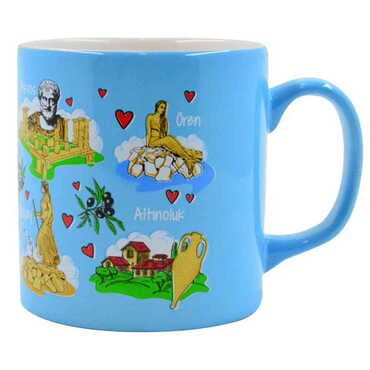 Ayvalik Region Themed Customised Serigraphy Printed Ceramic Mug 82x90 mm - 22